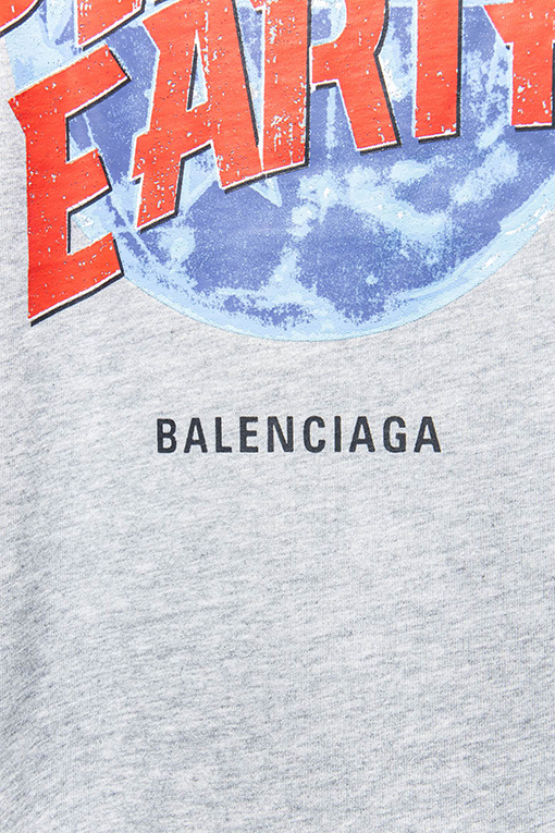 バレンシアガ BALENCIAGA クラシックなダメージと破れをした限定半袖Tシャツ