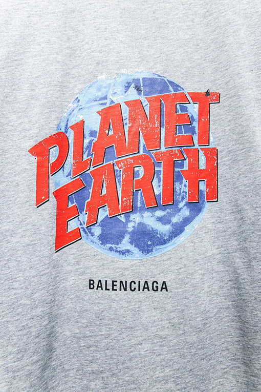 バレンシアガ BALENCIAGA クラシックなダメージと破れをした限定半袖Tシャツ