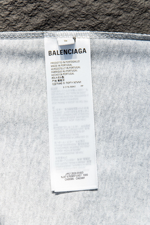 バレンシアガ BALENCIAGA クラシックなダメージと破れをした限定半袖Tシャツ