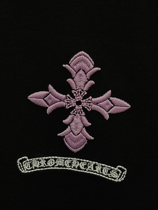 クロムハーツ クラシックな刺繍入り変色半袖Tシャツ
