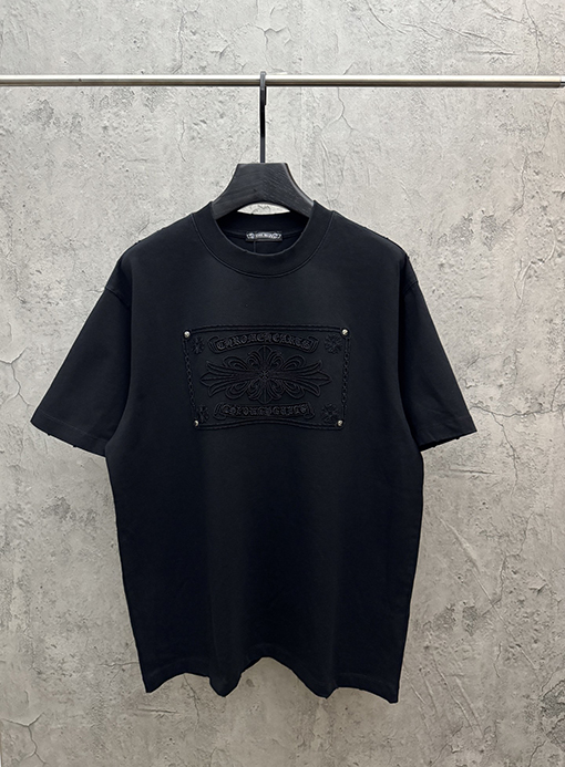 クロムハーツスーパーコピー 3D中空刺繍アーチブリッジ半袖Tシャツ