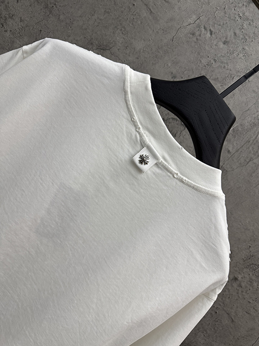クロムハーツスーパーコピー 3D中空刺繍アーチブリッジ半袖Tシャツ