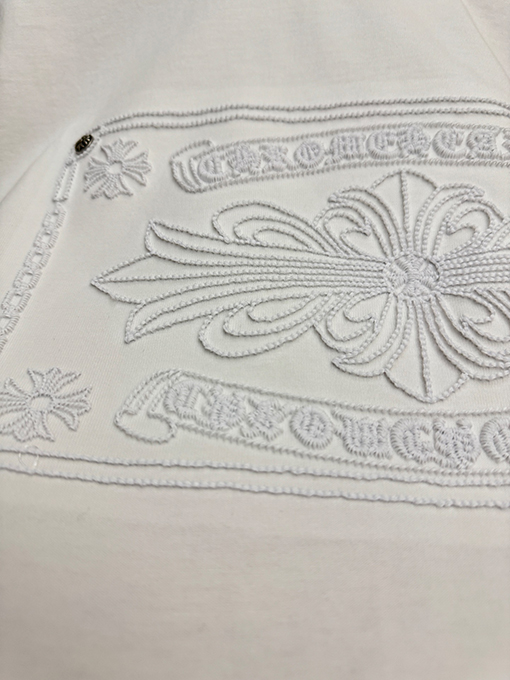 クロムハーツスーパーコピー 3D中空刺繍アーチブリッジ半袖Tシャツ