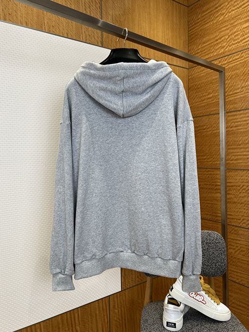 ルイヴィトン 刺繍ロゴ入りフード付きジップアップスウェットシャツ