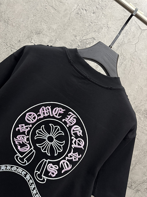 クロムハーツスーパーコピー クラシックな3D刺繍入りUV変色半袖Tシャツ