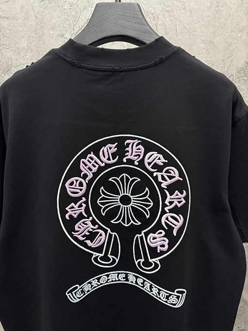 クロムハーツスーパーコピー クラシックな3D刺繍入りUV変色半袖Tシャツ