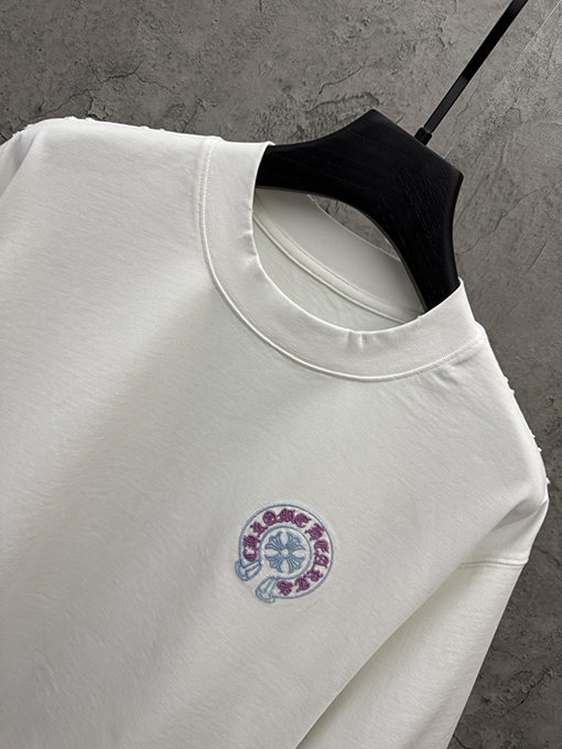 クロムハーツスーパーコピー クラシックな3D刺繍入りUV変色半袖Tシャツ