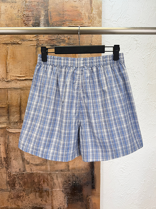 アクネストゥディオズ Acne Studios ロゴ入りチェック柄ショートパンツ