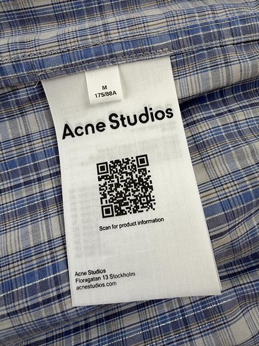 アクネストゥディオズ Acne Studios ロゴ入りチェック柄ショートパンツ