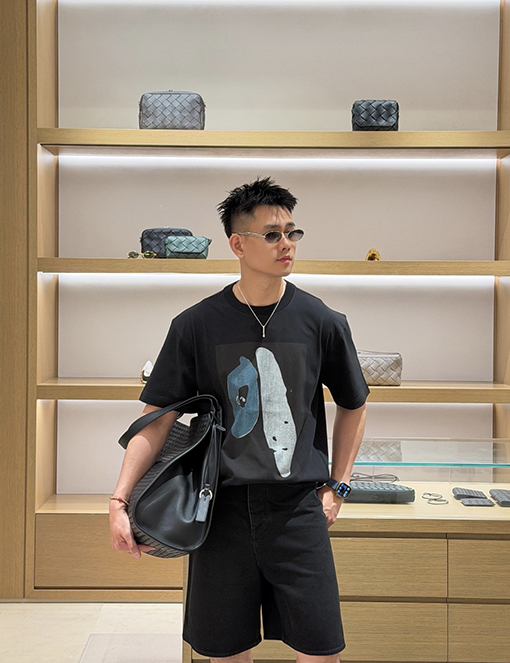 ボッテガヴェネタスーパーコピー プリント柄の半袖Tシャツ