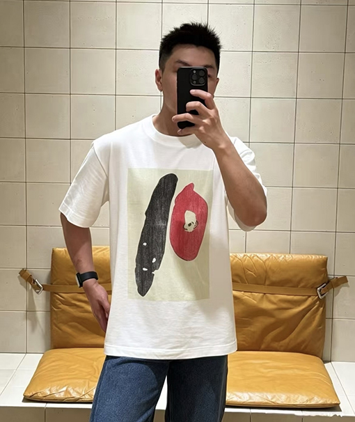 ボッテガヴェネタスーパーコピー プリント柄の半袖Tシャツ