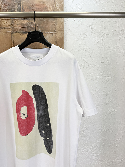 ボッテガヴェネタスーパーコピー プリント柄の半袖Tシャツ