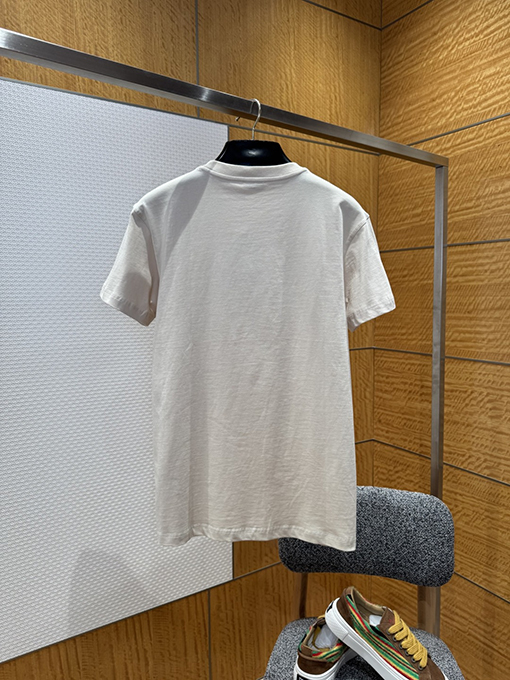 バーバリースーパーコピー 刺繍入りBバッジ付きコットン半袖Tシャツ