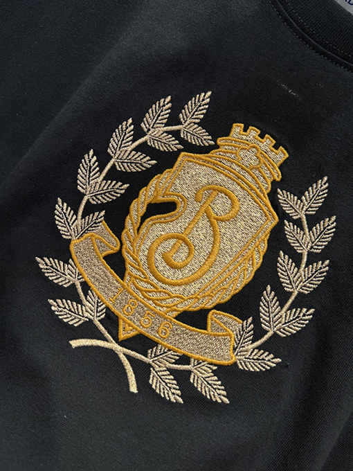 バーバリースーパーコピー 刺繍入りBバッジ付きコットン半袖Tシャツ