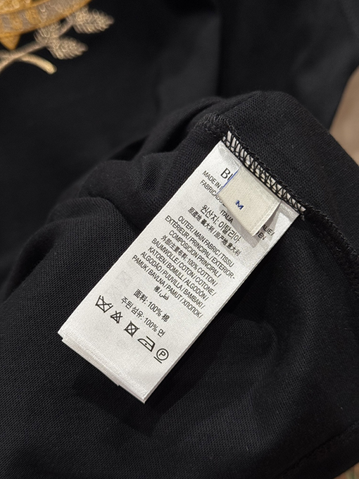 バーバリースーパーコピー 刺繍入りBバッジ付きコットン半袖Tシャツ