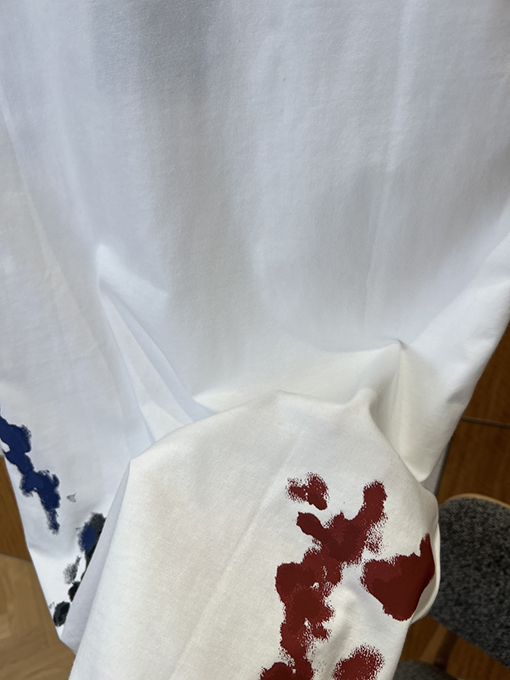 ルイヴィトン カジュアルなインクスプラッタープリントの半袖Tシャツ