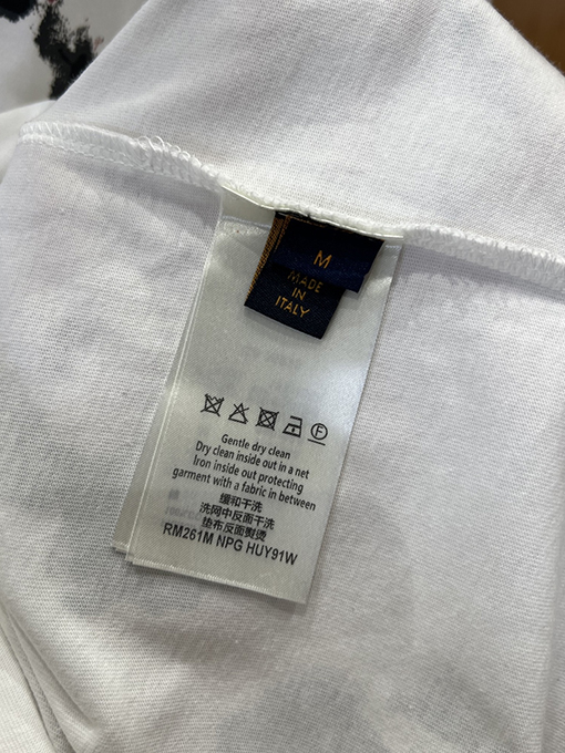 ルイヴィトン カジュアルなインクスプラッタープリントの半袖Tシャツ