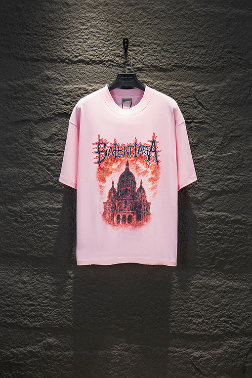 バレンシアガスーパーコピー BALENCIAGA 新作 ホワイトインクダイレクトプリント半袖Tシャツ