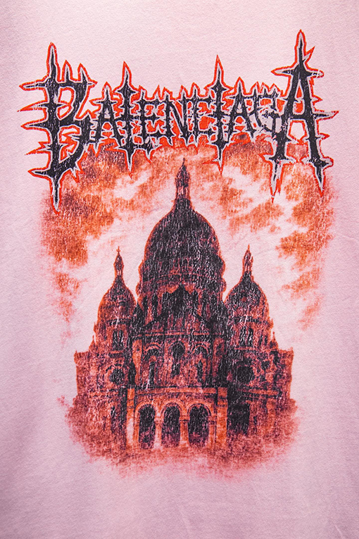 バレンシアガスーパーコピー BALENCIAGA 新作 ホワイトインクダイレクトプリント半袖Tシャツ