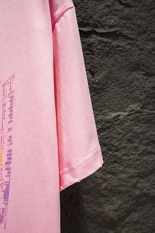 バレンシアガ BALENCIAGA クラシックな白インクのダイレクトプリント半袖Tシャツ