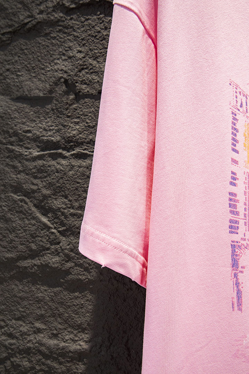 バレンシアガ BALENCIAGA クラシックな白インクのダイレクトプリント半袖Tシャツ