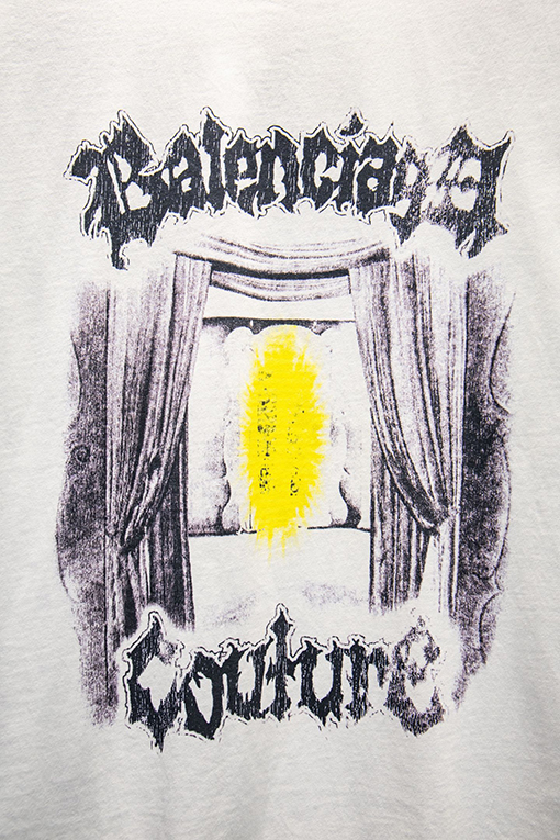 バレンシアガコピー BALENCIAGA ファッションな白インク直刷り半袖Tシャツ