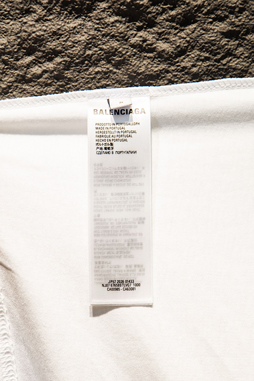 バレンシアガコピー BALENCIAGA ファッションな白インク直刷り半袖Tシャツ