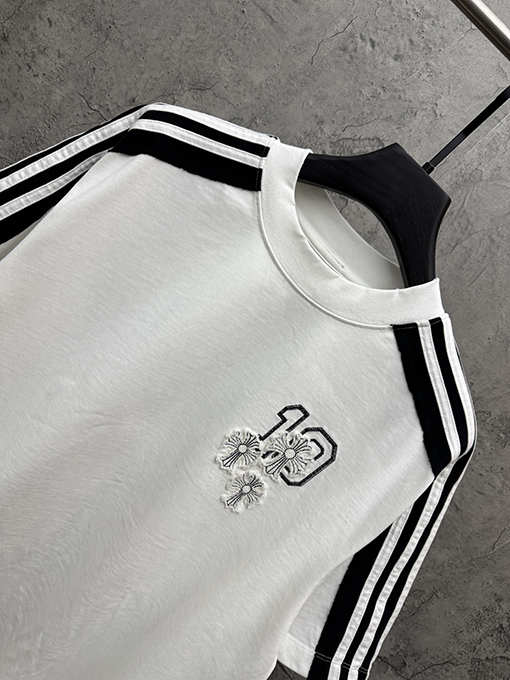 クロムハーツ アップリケクロスステッチスリーブ半袖Tシャツ