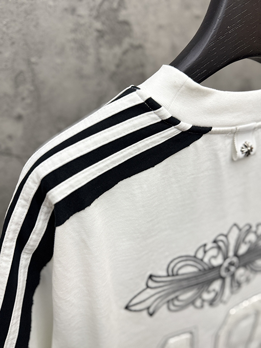 クロムハーツ アップリケクロスステッチスリーブ半袖Tシャツ