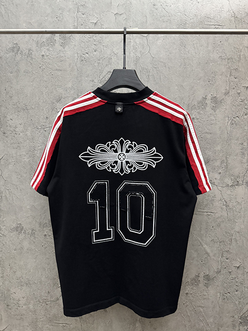 クロムハーツ アップリケクロスステッチスリーブ半袖Tシャツ