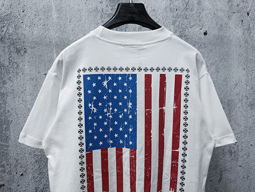 クロムハーツスーパーコピー 国旗柄クルーネックTシャツ