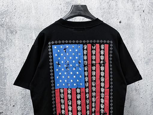 クロムハーツスーパーコピー 国旗柄クルーネックTシャツ