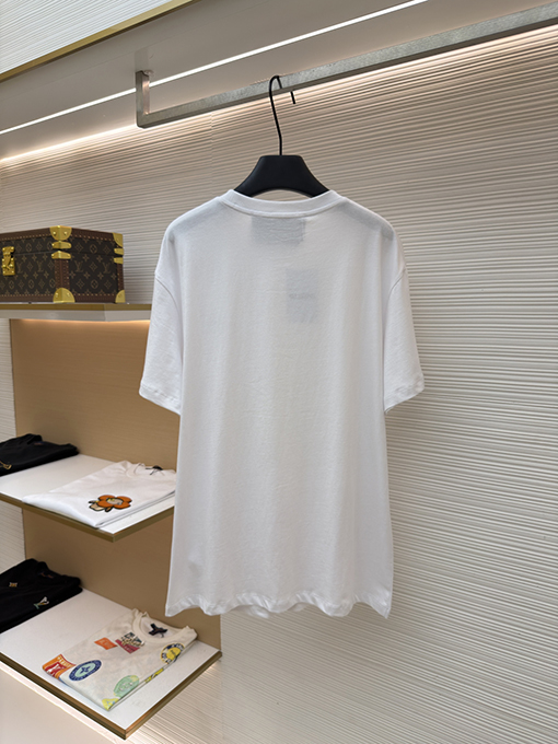 ヴァレンティノコピー 刺繍ロゴ入り半袖Tシャツ