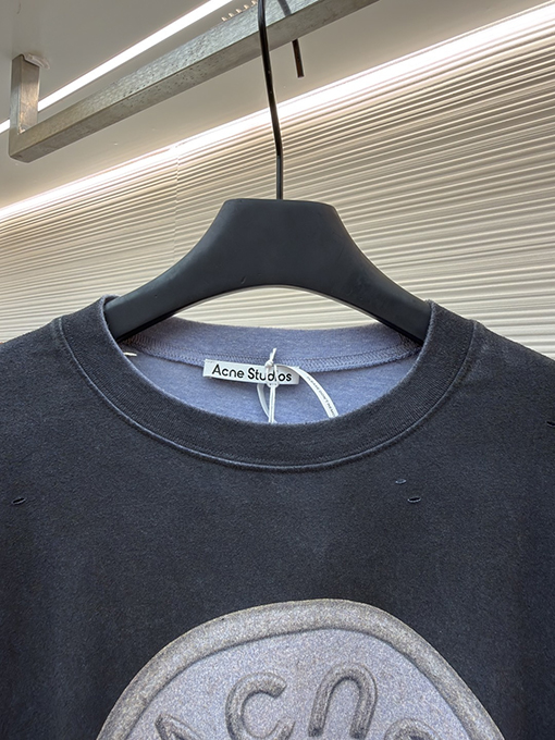 アクネストゥディオズコピー Acne Studios クラシックなダメージをした円形デジタルダイレクトインジェクション長袖シャツ