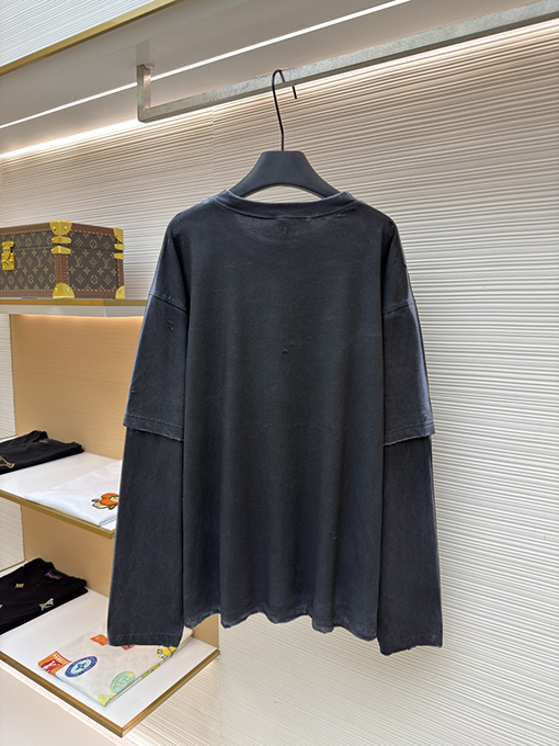 アクネストゥディオズコピー Acne Studios クラシックなダメージをした円形デジタルダイレクトインジェクション長袖シャツ