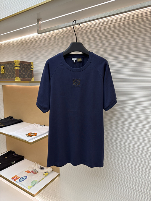 ロエベスーパーコピー モザイク刺繍入り半袖Tシャツ