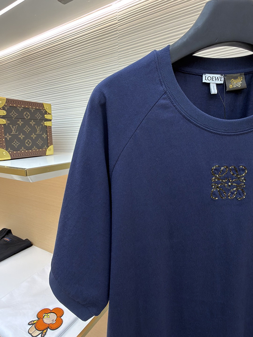 ロエベスーパーコピー モザイク刺繍入り半袖Tシャツ