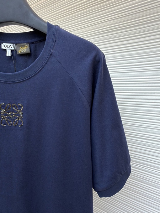 ロエベスーパーコピー モザイク刺繍入り半袖Tシャツ