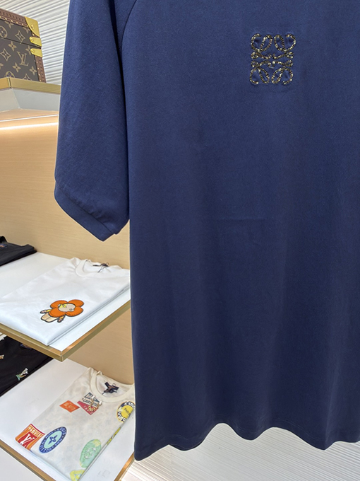 ロエベスーパーコピー モザイク刺繍入り半袖Tシャツ