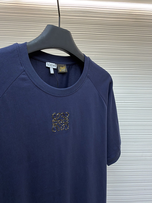 ロエベスーパーコピー モザイク刺繍入り半袖Tシャツ