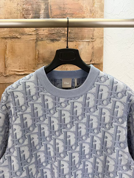 ディオールスーパーコピー Oblique モノグラムジャカードニット半袖Tシャツ