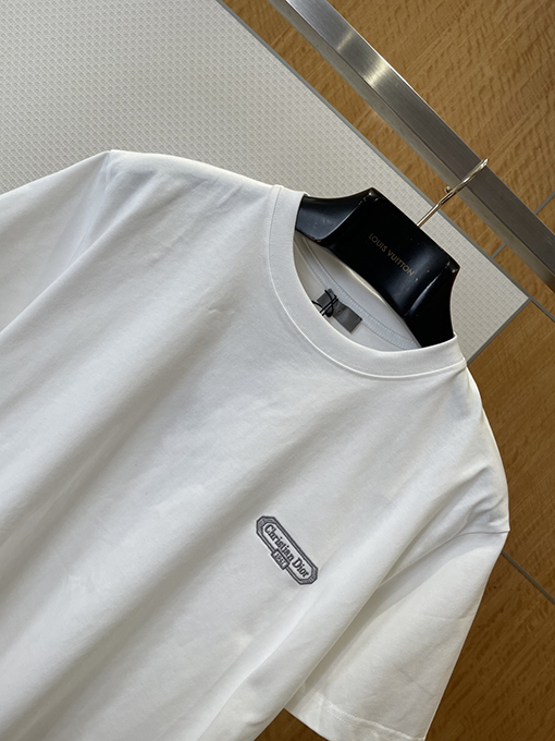 ディオール Christian Dior ロゴ刺繍入りクルーネック半袖Tシャツ