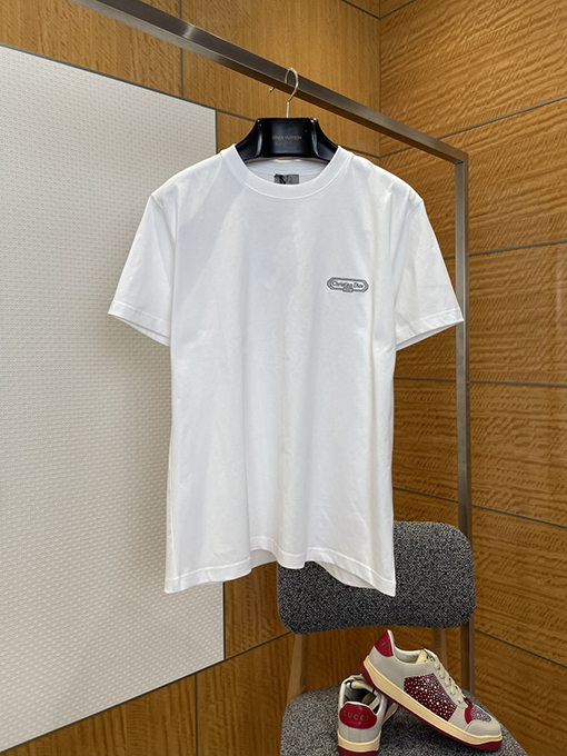 ディオール Christian Dior ロゴ刺繍入りクルーネック半袖Tシャツ