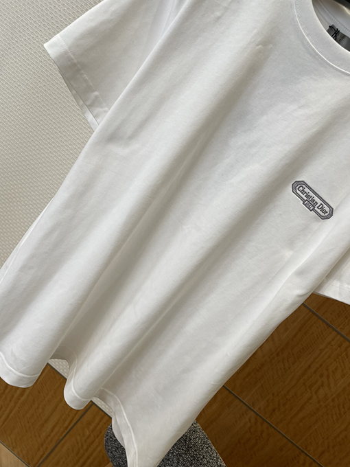ディオール Christian Dior ロゴ刺繍入りクルーネック半袖Tシャツ