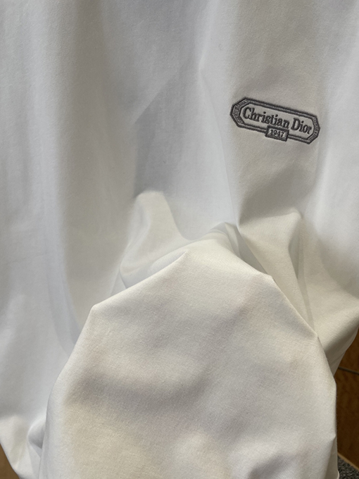 ディオール Christian Dior ロゴ刺繍入りクルーネック半袖Tシャツ