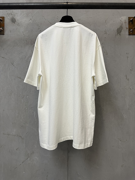 ジルサンダースーパーコピー Jil sander 縦型ロゴプリントの半袖Tシャツ