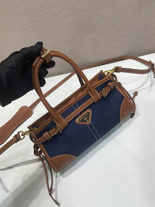 プラダスーパーコピー Softlux レディースデニムミニハンドバッグ