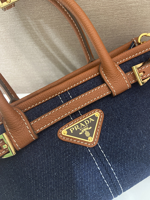 プラダスーパーコピー Softlux レディースデニムミニハンドバッグ