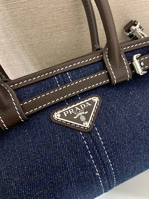 プラダスーパーコピー Softlux レディースデニムミニハンドバッグ