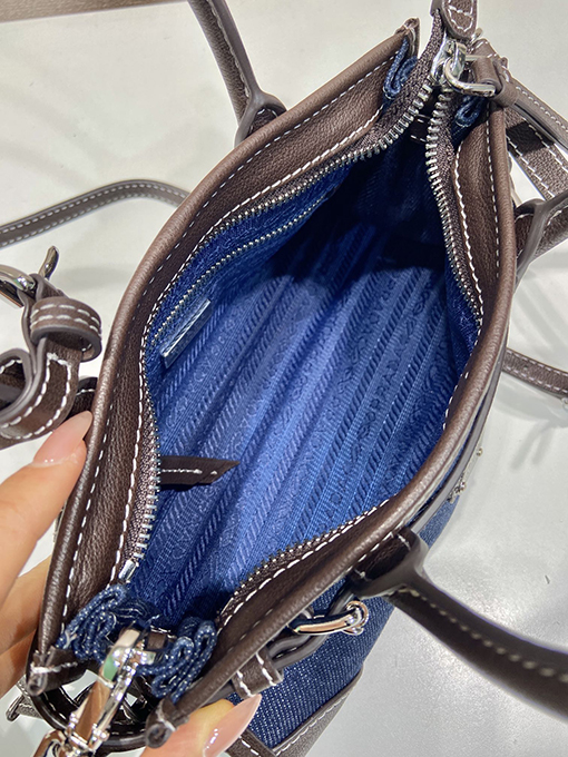 プラダスーパーコピー Softlux レディースデニムミニハンドバッグ